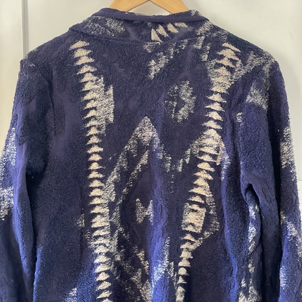 Navy blue and cream western Lucky Brand sweater